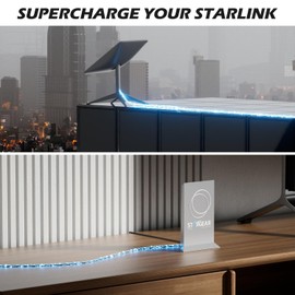 Klutchtech Starlink Cable 6FT Satellite Replacement Cable for Standard Actuated Gen 2, Starlink Cable Extension V2 with End Caps Starlink Gen 2 Waterproof Gray (6FT/1.8M)