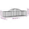 vidaXL Arched Gabion Basket of Galvanized Iron - Durable and