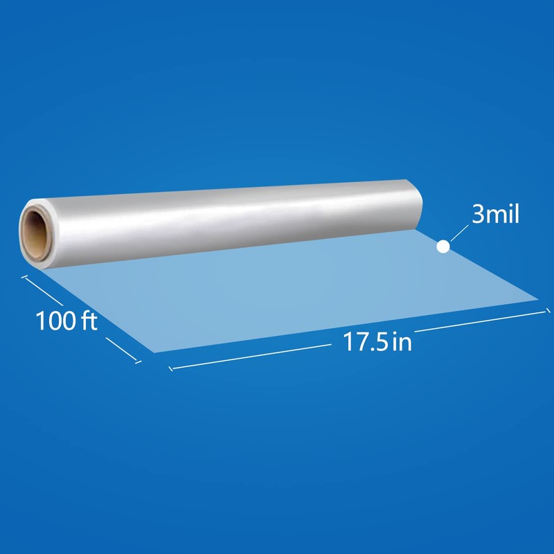 JOYIT 100' Long X 17.5” Wide Clear Cellophane Wrap Roll