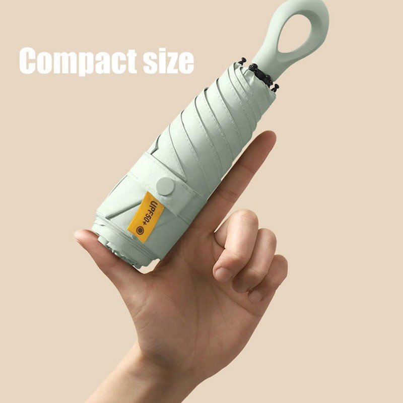 HUAMu Mini Parasol Travel Ring Handle Coating Layer Fabric Blocking