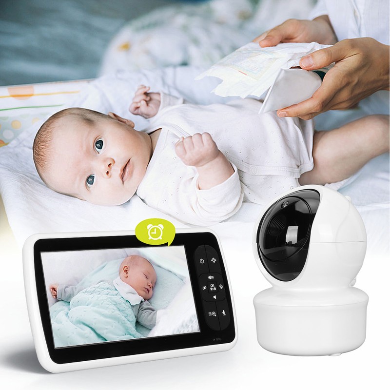 Baby Monitor with 5 Inch HD Display WiFi 2x Zoom