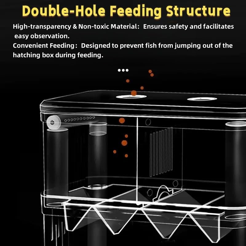 Fish Breeding Box for Aquarium, 11x 10 x 7cm, Transparent
