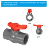 PATIKIL G1-1/2 PVC Ball Valve, 2 Pack Threaded Shut-Off Valve