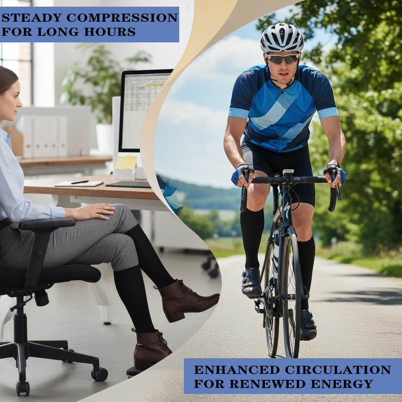 Sooverki Graduated Copper Compression Socks for Men & Women Circulation