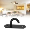 5pcs Ceiling Hook Pad Thickened Black Stainless Steel Baking Painting