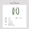 Santuzza 925 Sterling Silver Huggie Hoop Earrings 2.08 CT Green