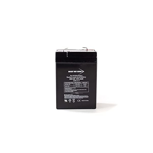 Bright Way Replacement Battery for Panasonic LC-R064R2P 6V 4.5Ah Alarm
