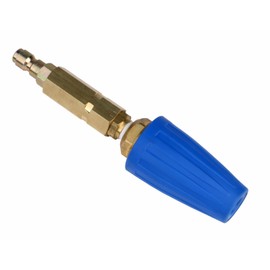 Erie Tools Pressure Washer Rotating Turbo 5.0 Orifice Nozzle 4000 PSI with Brass Housing Filter and 1/4in. Quick Connect
