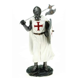 Golden Future Crusader with Axe Standing 18 cm