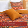 Heymybed Boho Quilt Set Queen Size, Bohemian Striped Bedspread Coverlet,