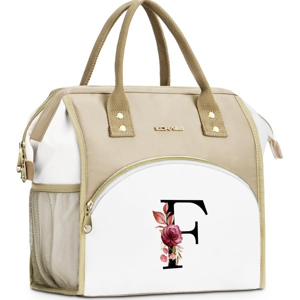 Initial Lunch Bag Women, Cooler Insulated Lunch Bag, Large Adult