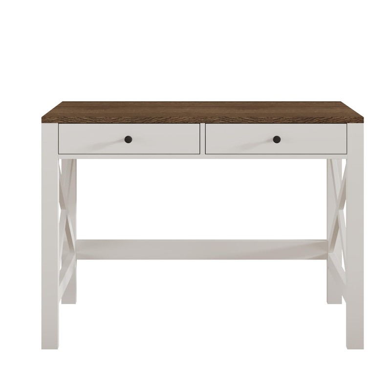 ChooChoo Farmhouse Desk 39" Computer Desk with Drawers, Small Study