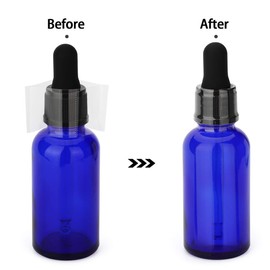 MORIDA 500 pcs 45x23 mm Shrink Bands Perforated Heat Shrink Wrap Sealer for 1oz Glass Bottle Cap Fits 3/4" to 1" Diameter