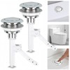 2PCS Toilet Flush Button,Round Head Toilet Cistern Push Button,38mm Single