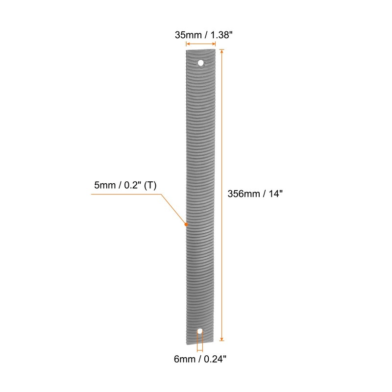 sourcing map 2pcs Flexible Body File 14 Inch High Carbon