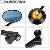RATCHROLL 1 Set Universal Motorcycle Rear View Mirrors Adjustable Bar
