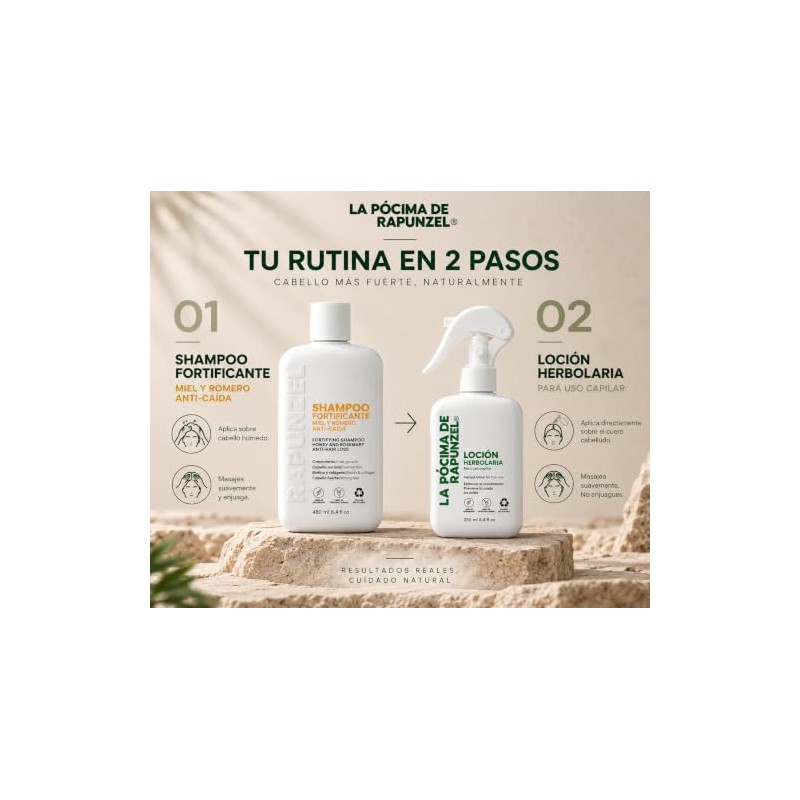 Pócima de Rapunzel KIT SHAMPOO (Crecimiento, fortalecimiento y brillo)