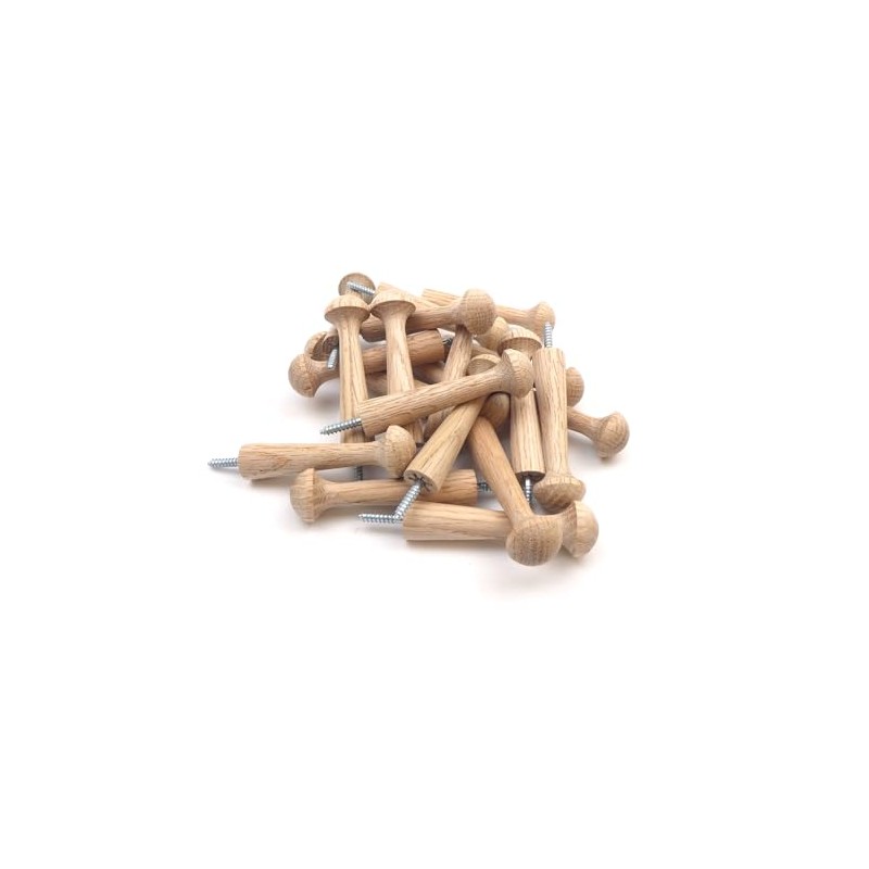 Screw in Oak Shaker Peg 3.5" - (Pack of 20)