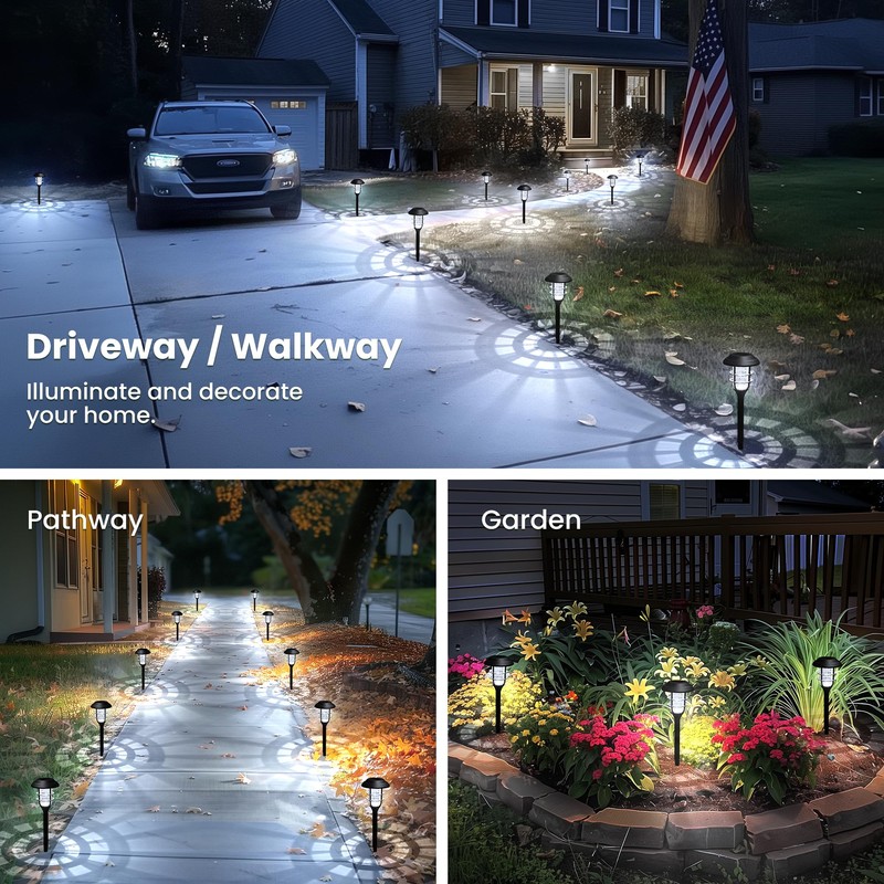 SOLPEX Solar Lights for Outside, Solar Outdoor Pathway Garden Lights