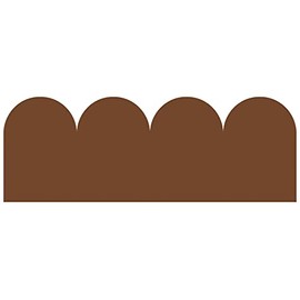 WallPops Terracotta Scallop Headboard Wall Decal, 24 x 36 Inch, Multi