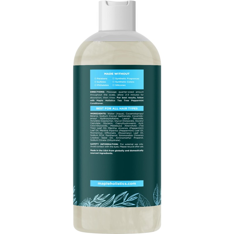 Rosemary Tea Tree Mint Shampoo - Clarifying Shampoo for Build