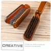 Outanaya 2Pcs Portable Folding Boar Bristle Travel Comb Set Convenient