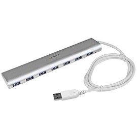 StarTech.com 7-Port USB Hub, USB A to 7x USB-A Ports, USB 3.2 5Gbps, Self-Powered, Portable Laptop Hub with power supply