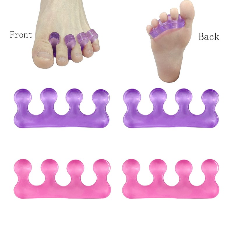 4 Pcs Toe Separators for Pedicure,Toe Separators for Women,Easy Finger