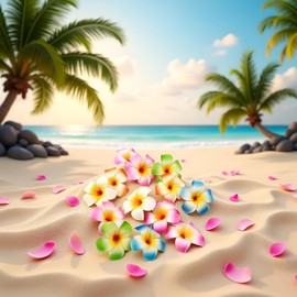 10Pcs Multicolor Hawaii Plumeria Flower Clips, Artificial Tropical Flower Hair Accessories for Wedding, Beach Party, Artificial Hair Clips and Barrettes, 1.97''