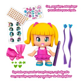 Pinypon - Pop & Art, Great Figure to Decorate and Personalise with Lots of Accessories, Stickers, Glitter, Braids, Fabrics for Children and Children +4 Years Famous (PNY56000)