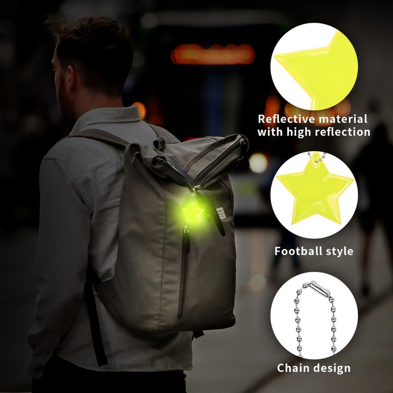 Capaneus Safety Reflector Pendant, Children's Reflector Pendant for School Bag,