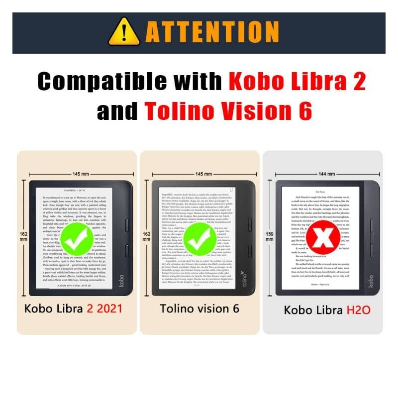 Xuanbeier TPU Case Compatible with Kobo Libra 2/Tolino Vision 6