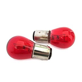 Carall 2 PCS Car Halogen Bulbs PR21/5W BAW15D 12V 21/5W Asymmetric Red, For Headlight Car Bulbs, Beam Low/High Beam Fog Light Replacement