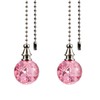 Savagrow 2Pcs Crystal Ice Cracked Ball Ceiling Fan Pull Chains