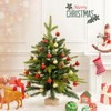 100 Pcs Mini Christmas Ball Ornaments Set, 1.18'' Red and