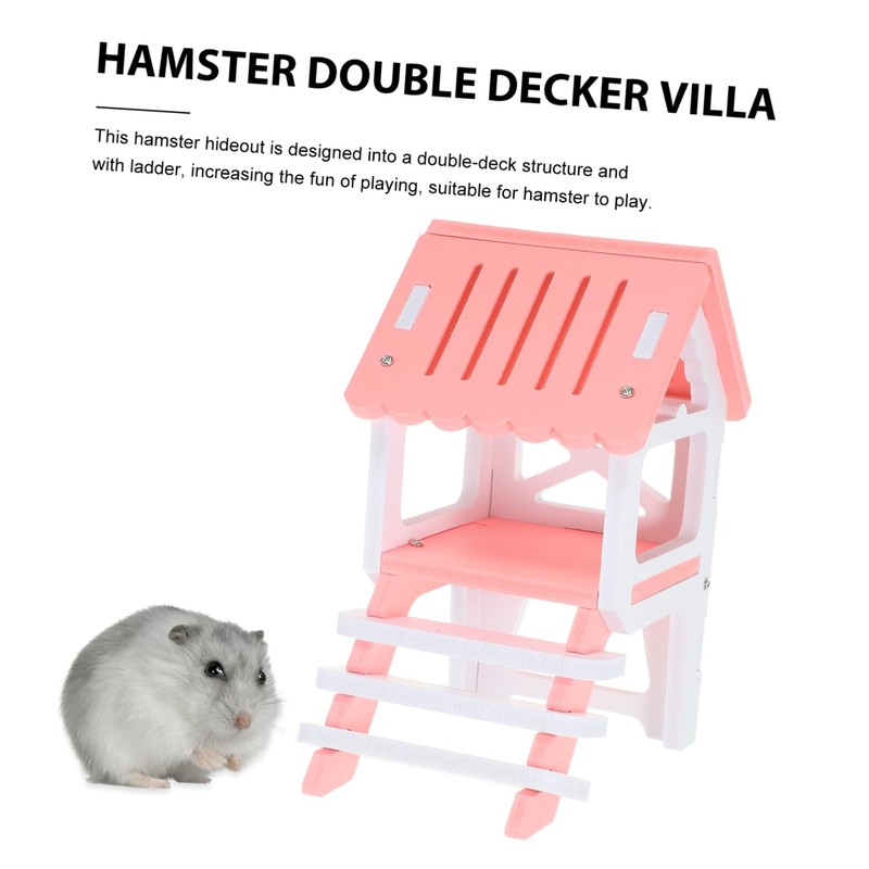 Totority PVC Hamster Hideout Villa with Climbing Ladder for Small