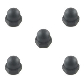 E-outstanding 30pcs Black M4 Nylon Hex Acorn Nuts Hexagon Decorative Cap Nut for Mechanical Equipment, Communication Equipment, Hardware and Lighting, Building and Bridge, Furniture Decoration