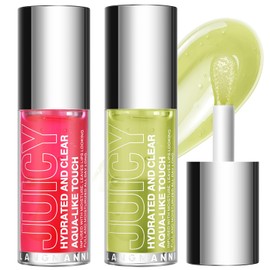 Jolilab Lip Oil, Hydrating Lip Glow Oil Plumping Glass Finish Moisturizing Lip Gloss Lip Tint Extract Lip Oil Tinted for Dry Lip and Lip Care