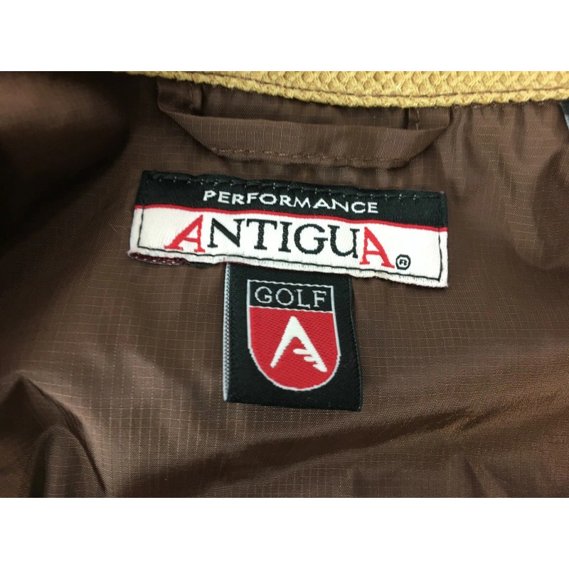Antigua Golf Men's Performance Antigua Golf Windbreaker Jacket - Brown