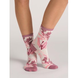 Ted Baker Women's 3 Pack Pattern Crew Dress Socks, Ivory, OS