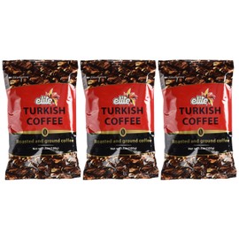 Elite Turkish Coffee Roasted and Ground 3.5 Ounce (3 Pack)