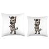 Angry Cool Zebra Funny Animal Cartoon With Attitude Throw Pillow