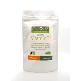 Nuique Vitamin D - nuIQue Vegan Vitamin D with Vitashroom? nuIQue Vegan Vitamin D is Made from Mushrooms That Have undergone a Careful UV Light Treatment to Enhance The Vitamin D Content.