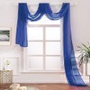 Megachest TAILORED VOILE WINDOW SCARF PELMET 26 color choices (navy,