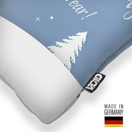 VOID Merry Christmas Schnee Kissenbezug Kissenhülle Sofakissen Kissen Deko Weihnachten Winter Weihnachtsdeko, Kissen Größe:50 x 50 cm