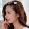 8 fermagli per capelli con perle dorate, piccole clip per