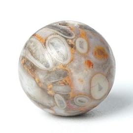 100Pcs Natural Stone 6mm Maifanite Round Loose Gemstone Energy Healing Beads Hole Size 1mm DIY Smooth Beads for Bracelet Necklace Earrings Jewelry Making