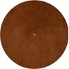 Genuine Leather Turntable Platter Mat - Golden Brown Suede