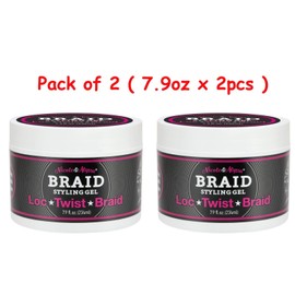 Nicole & Alyssa - Braid Styling Gel for Locs, Twists, and Braids 7.9oz - 2 Packs
