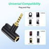 SinLoon 4.4mm Female to 2.5mm Male Balanced Audio Adapter, Gold